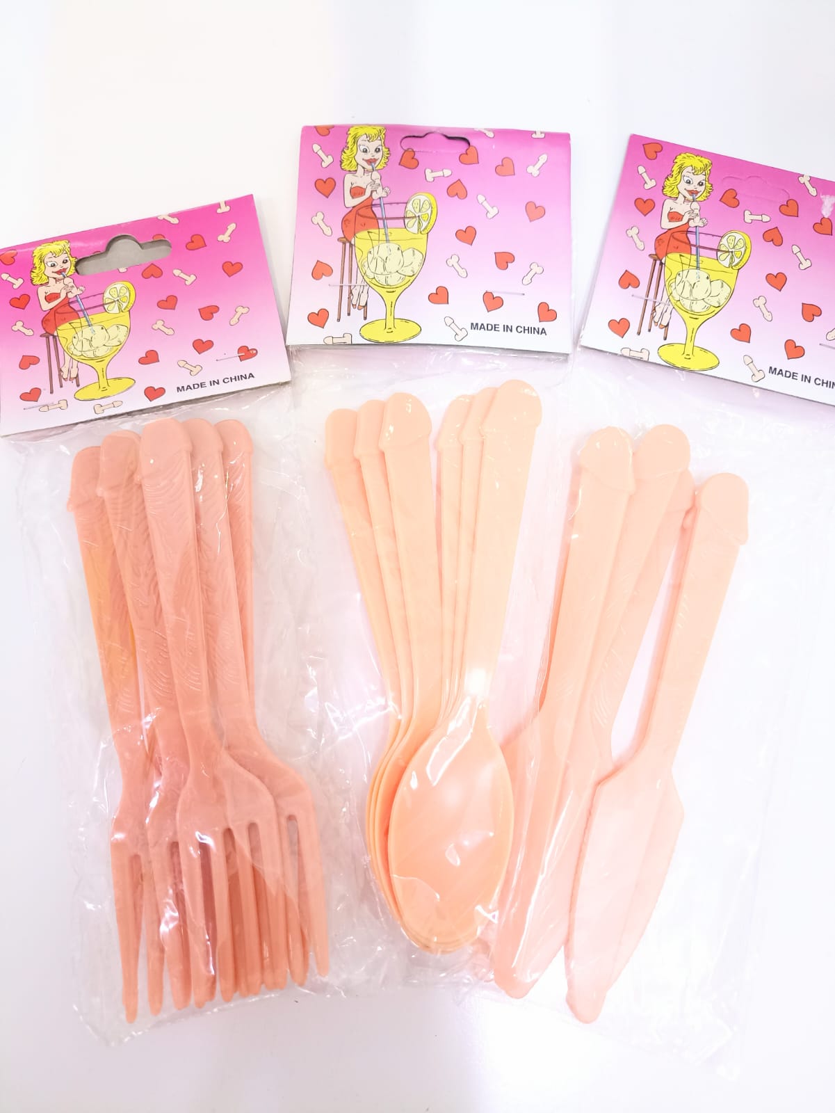 Set de 6 Cubiertos de Plástico